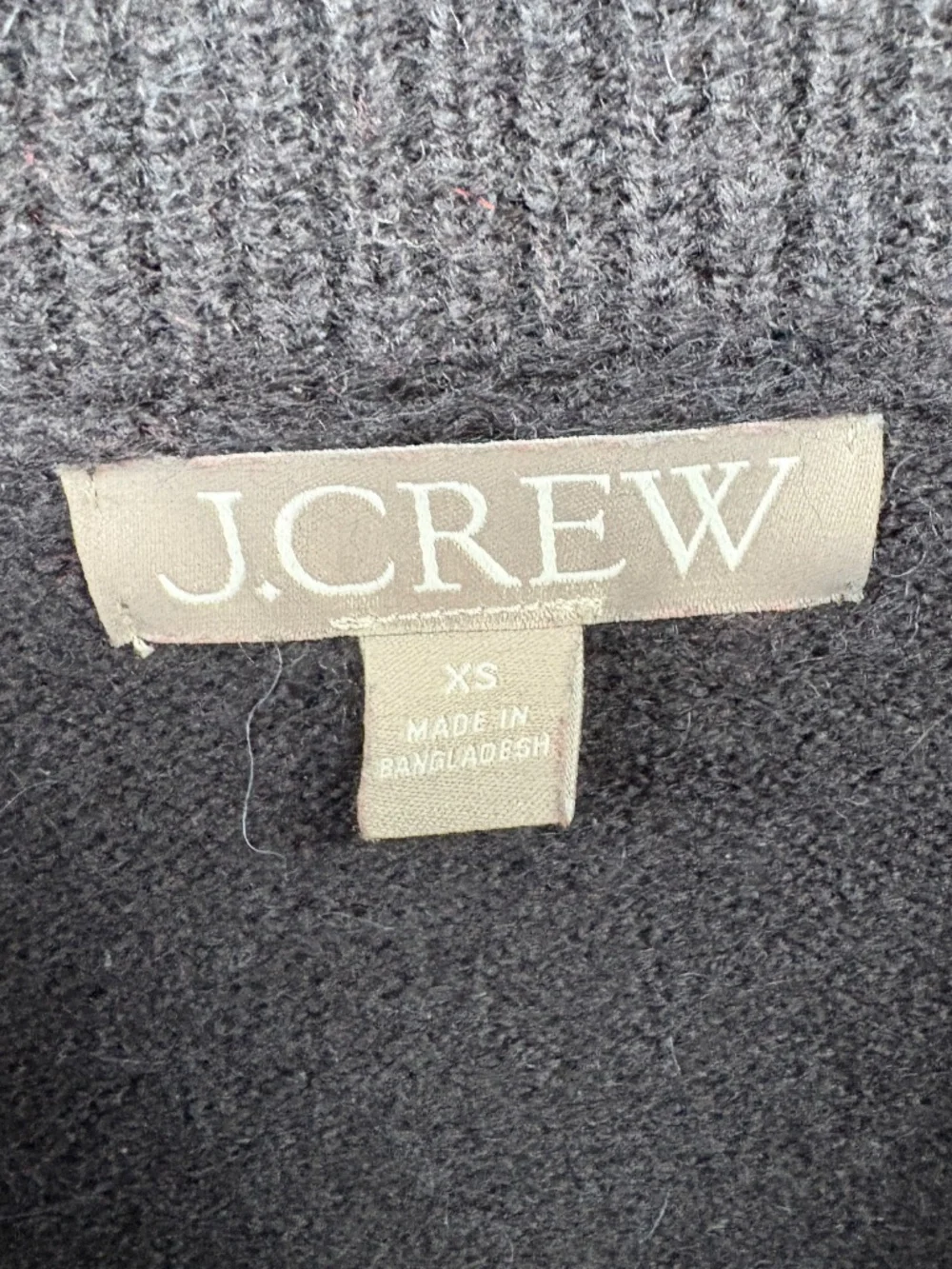 J.Crew Chunky Crewneck Sweater in Supersoft Yarn Black XS - Picture 8 of 10